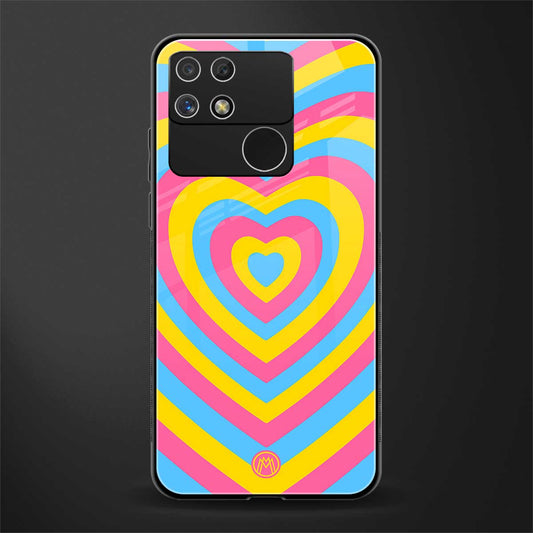 y2k pink blue hearts aesthetic back phone cover | glass case for realme narzo 50a