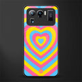 y2k pink blue hearts aesthetic glass case for mi 11 ultra 5g image
