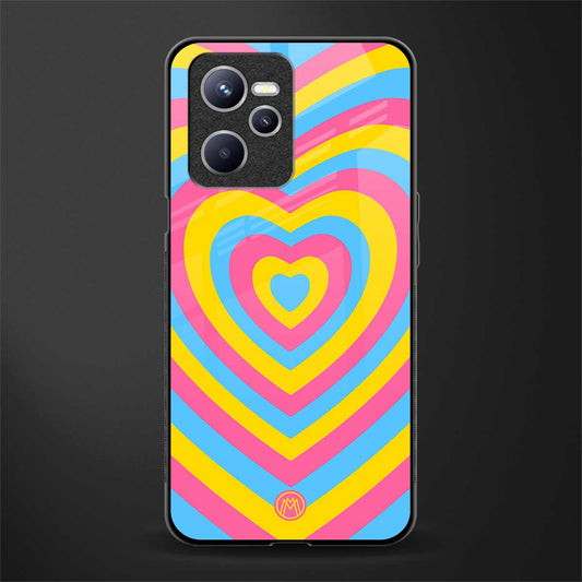 y2k pink blue hearts aesthetic glass case for realme c35 image