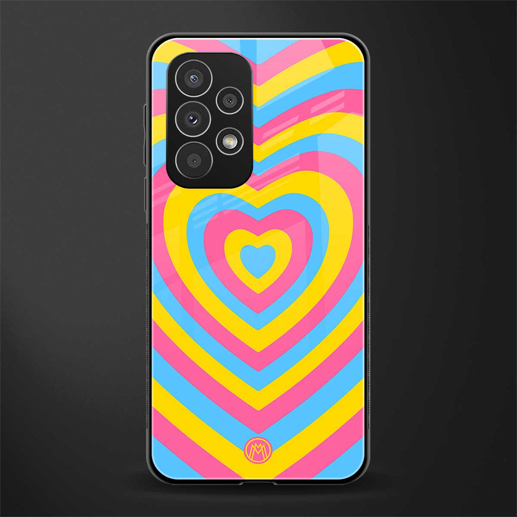 y2k pink blue hearts aesthetic back phone cover | glass case for samsung galaxy a53 5g