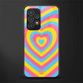 y2k pink blue hearts aesthetic back phone cover | glass case for samsung galaxy a73 5g