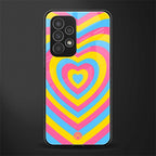 y2k pink blue hearts aesthetic back phone cover | glass case for samsung galaxy a73 5g