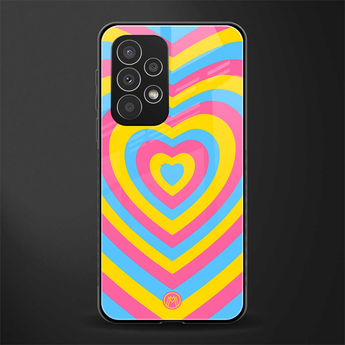y2k pink blue hearts aesthetic back phone cover | glass case for samsung galaxy a73 5g