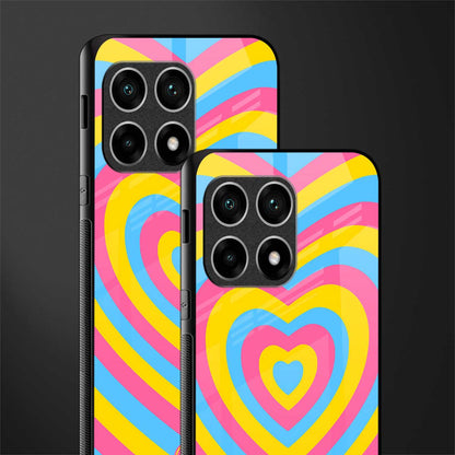 y2k pink blue hearts aesthetic glass case for oneplus 10 pro 5g image-2