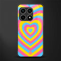 y2k pink blue hearts aesthetic glass case for oneplus 10 pro 5g image