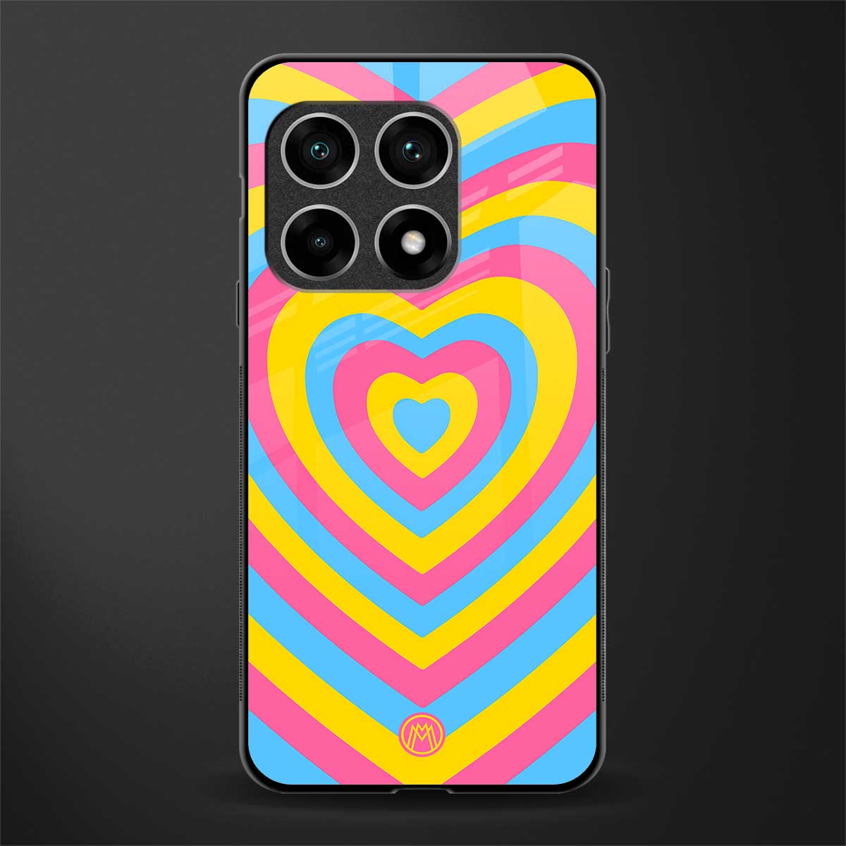 y2k pink blue hearts aesthetic glass case for oneplus 10 pro 5g image