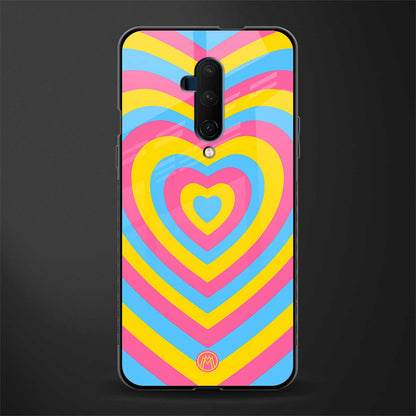 y2k pink blue hearts aesthetic glass case for oneplus 7t pro image