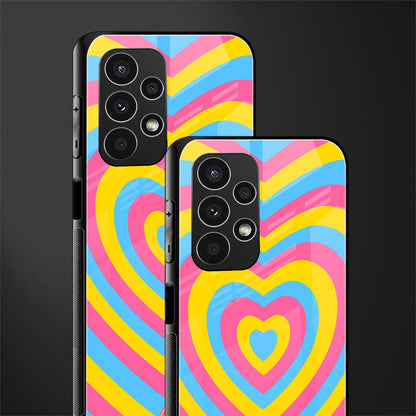 y2k pink blue hearts aesthetic back phone cover | glass case for samsung galaxy a13 4g