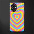 y2k pink blue hearts aesthetic back phone cover | glass case for oppo f21 pro 5g