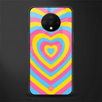 y2k pink blue hearts aesthetic glass case for oneplus 7t image