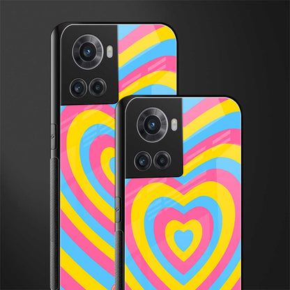 y2k pink blue hearts aesthetic back phone cover | glass case for oneplus 10r 5g