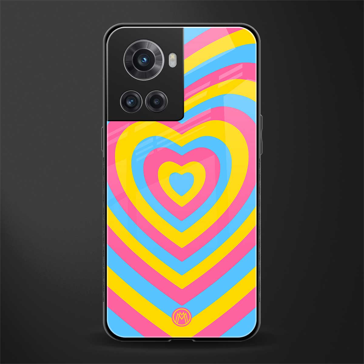 y2k pink blue hearts aesthetic back phone cover | glass case for oneplus 10r 5g