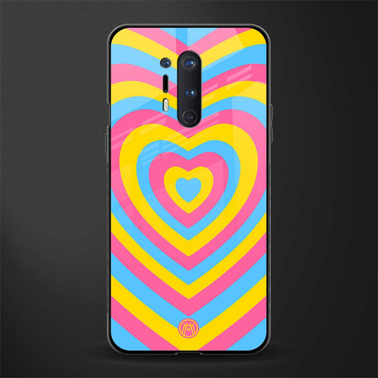 y2k pink blue hearts aesthetic glass case for oneplus 8 pro image