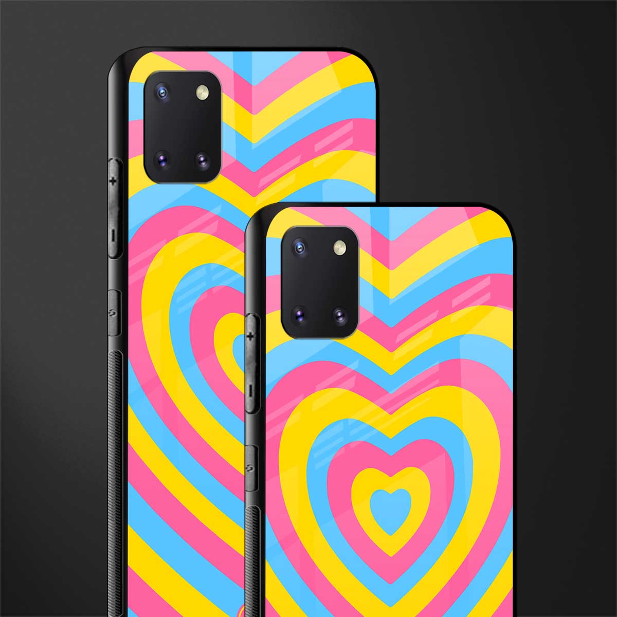 y2k pink blue hearts aesthetic glass case for samsung a81 image-2
