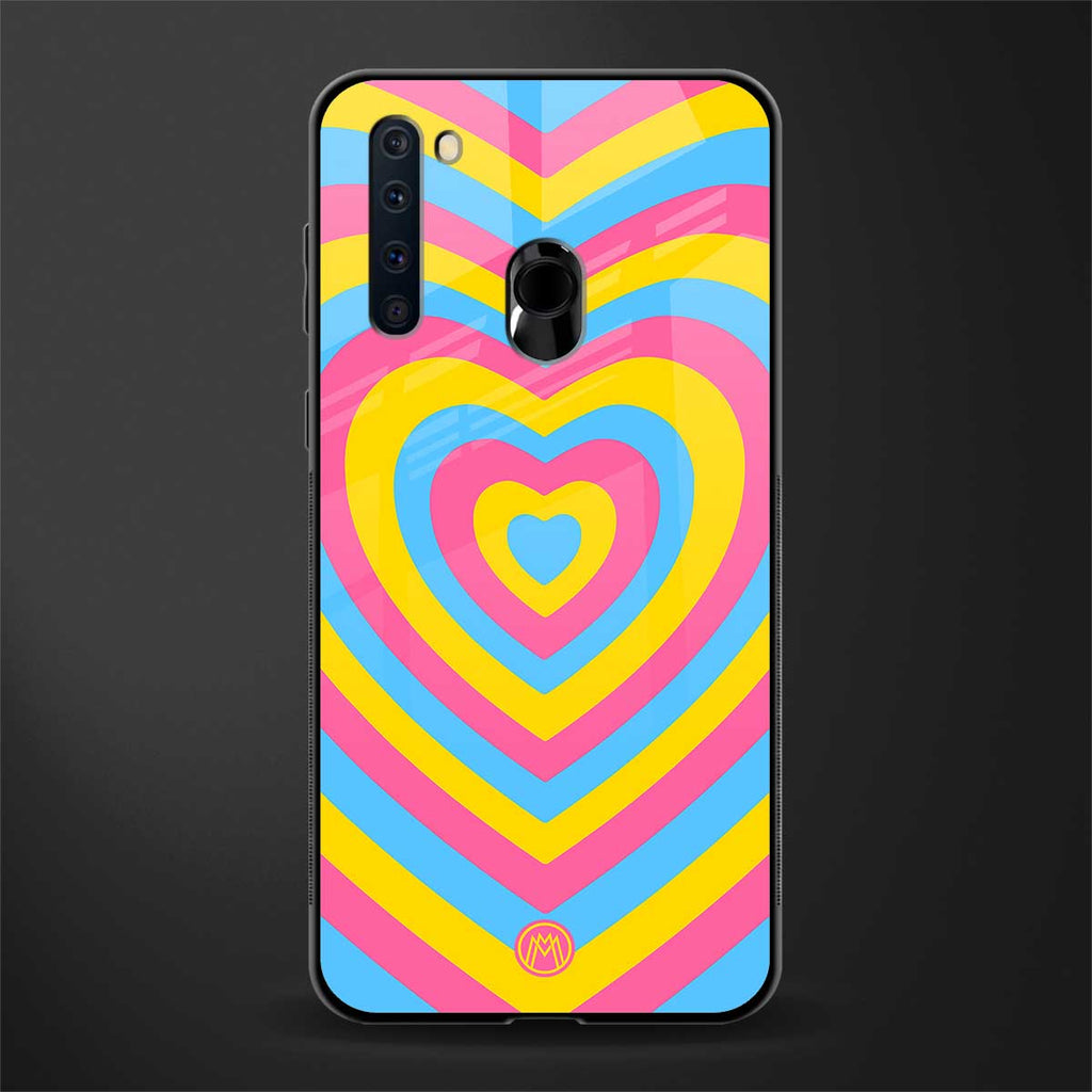 y2k pink blue hearts aesthetic glass case for samsung a21 image