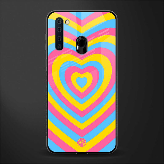 y2k pink blue hearts aesthetic glass case for samsung a21 image