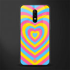 y2k pink blue hearts aesthetic glass case for oneplus 6 image
