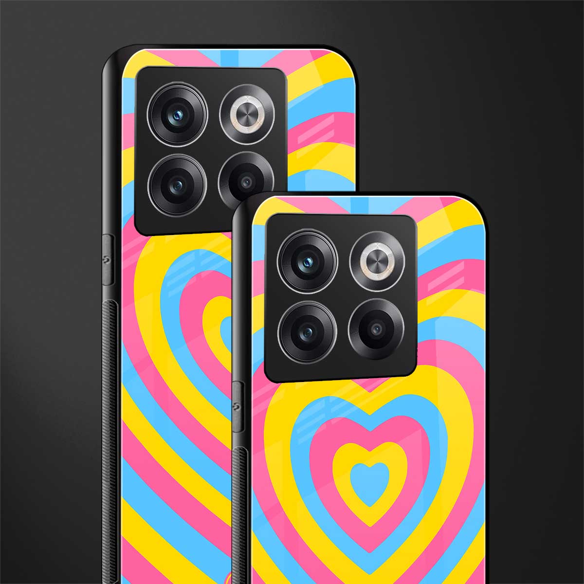 y2k pink blue hearts aesthetic back phone cover | glass case for oneplus 10t
