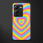 y2k pink blue hearts aesthetic back phone cover | glass case for vivo v25 pro 5g