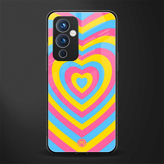 y2k pink blue hearts aesthetic back phone cover | glass case for oneplus 9
