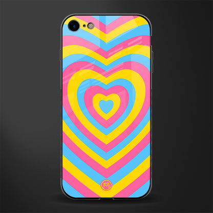 y2k pink blue hearts aesthetic glass case for iphone se 2020 image