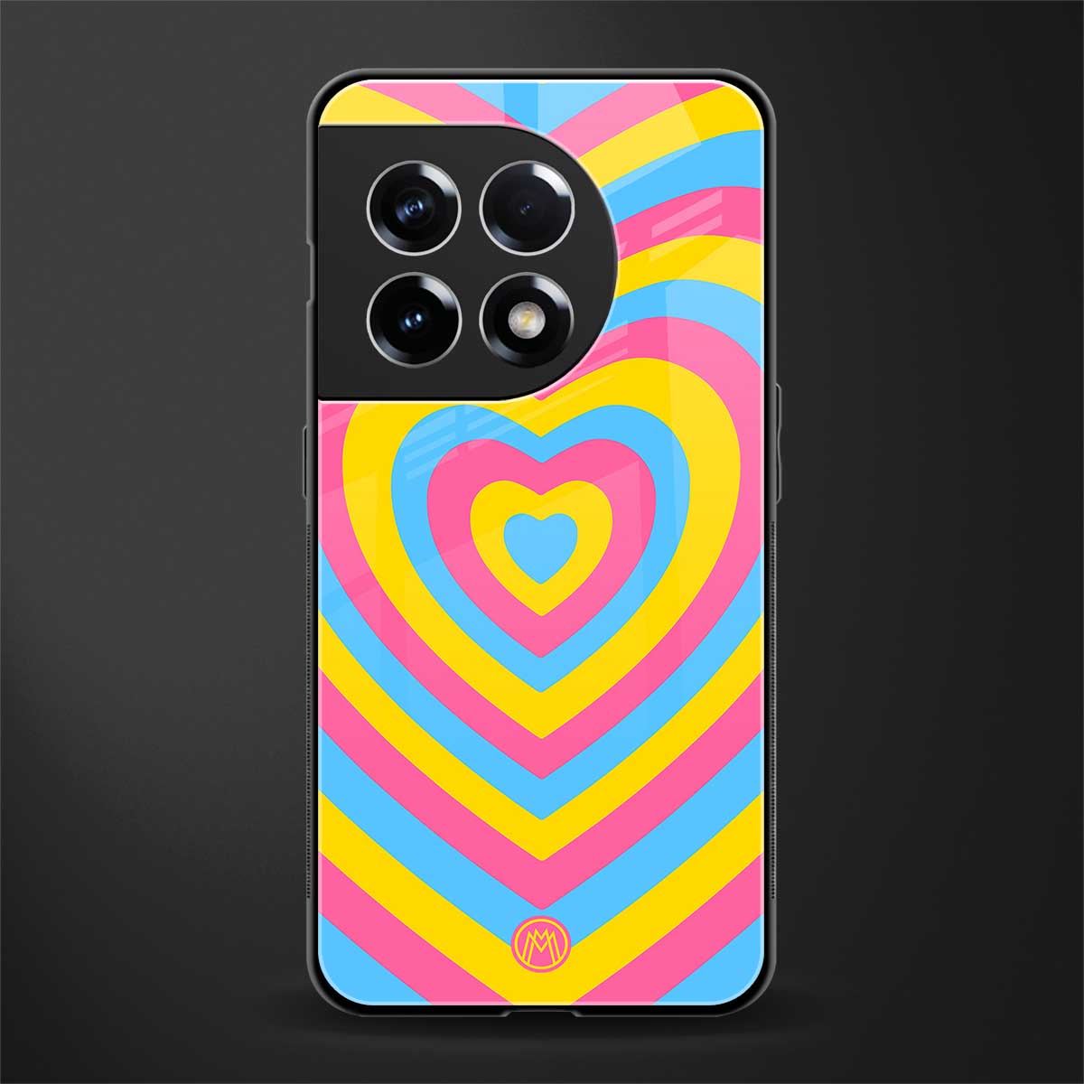 y2k pink blue hearts aesthetic back phone cover | glass case for oneplus 11r