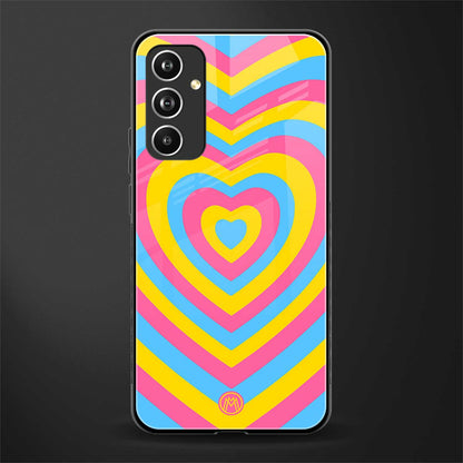 y2k pink blue hearts aesthetic back phone cover | glass case for samsung galaxy a54 5g