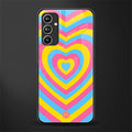 y2k pink blue hearts aesthetic back phone cover | glass case for samsung galaxy a54 5g
