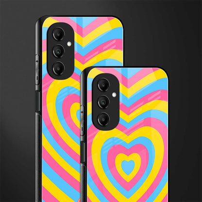 y2k pink blue hearts aesthetic back phone cover | glass case for samsung galaxy a14 5g