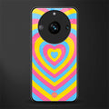 y2k pink blue hearts aesthetic back phone cover | glass case for realme 11 pro 5g