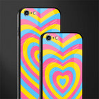 y2k pink blue hearts aesthetic glass case for iphone 6 plus image-2