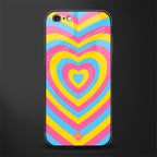 y2k pink blue hearts aesthetic glass case for iphone 6s image