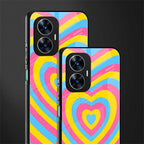 y2k pink blue hearts aesthetic back phone cover | glass case for realme c55