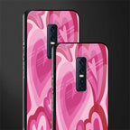 y2k pink hearts glass case for vivo v17 pro image-2