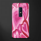 y2k pink hearts glass case for vivo v17 pro image