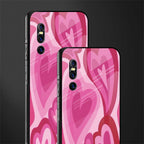 y2k pink hearts glass case for vivo v15 pro image-2