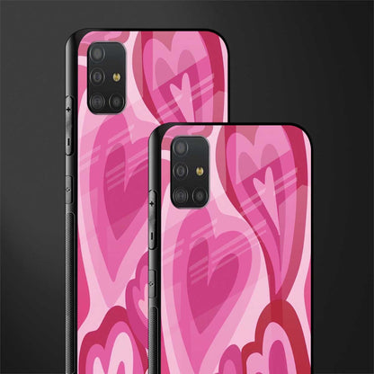 y2k pink hearts glass case for samsung galaxy a51 image-2