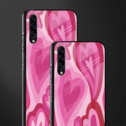y2k pink hearts glass case for samsung galaxy a50s image-2