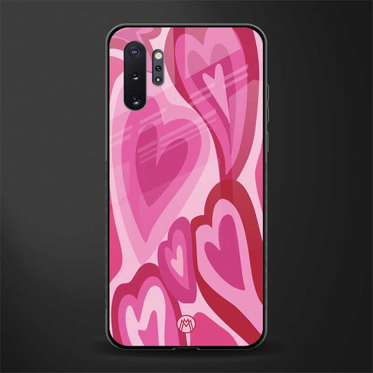 y2k pink hearts glass case for samsung galaxy note 10 plus image