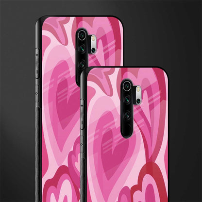 y2k pink hearts glass case for redmi note 8 pro image-2