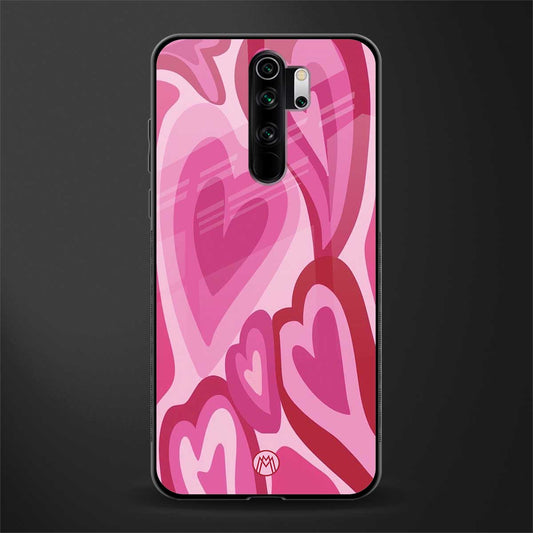 y2k pink hearts glass case for redmi note 8 pro image