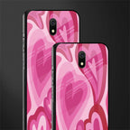 y2k pink hearts glass case for redmi 8a image-2