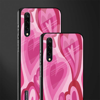 y2k pink hearts glass case for mi a3 redmi a3 image-2