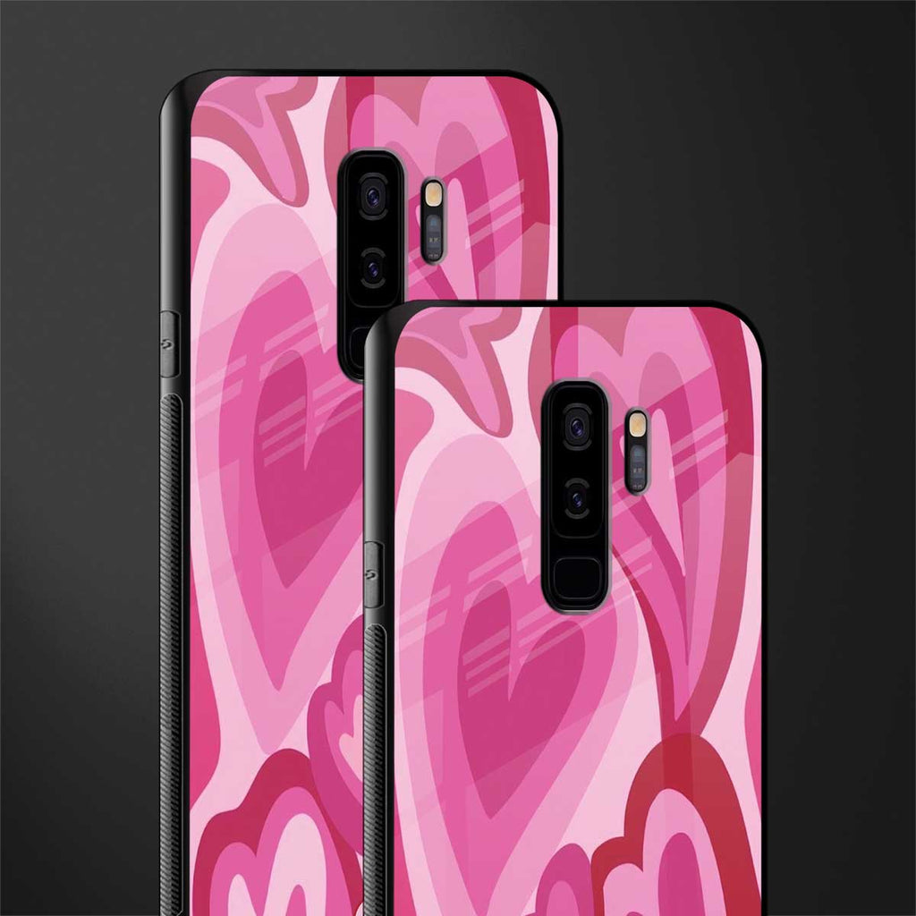y2k pink hearts glass case for samsung galaxy s9 plus image-2