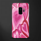 y2k pink hearts glass case for samsung galaxy s9 image
