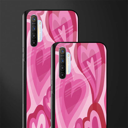 y2k pink hearts glass case for realme x2 image-2