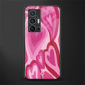 y2k pink hearts glass case for vivo x70 pro plus image