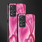 y2k pink hearts glass case for poco m4 pro 5g image-2