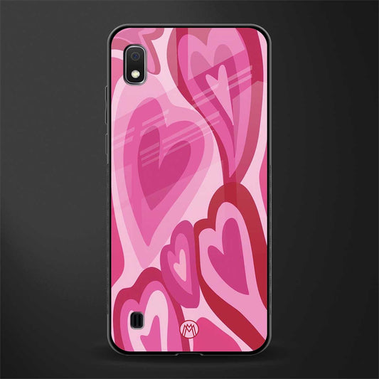 y2k pink hearts glass case for samsung galaxy a10 image