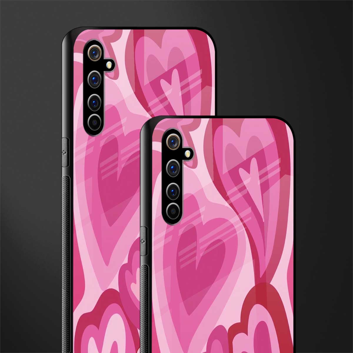 y2k pink hearts glass case for realme x50 pro image-2